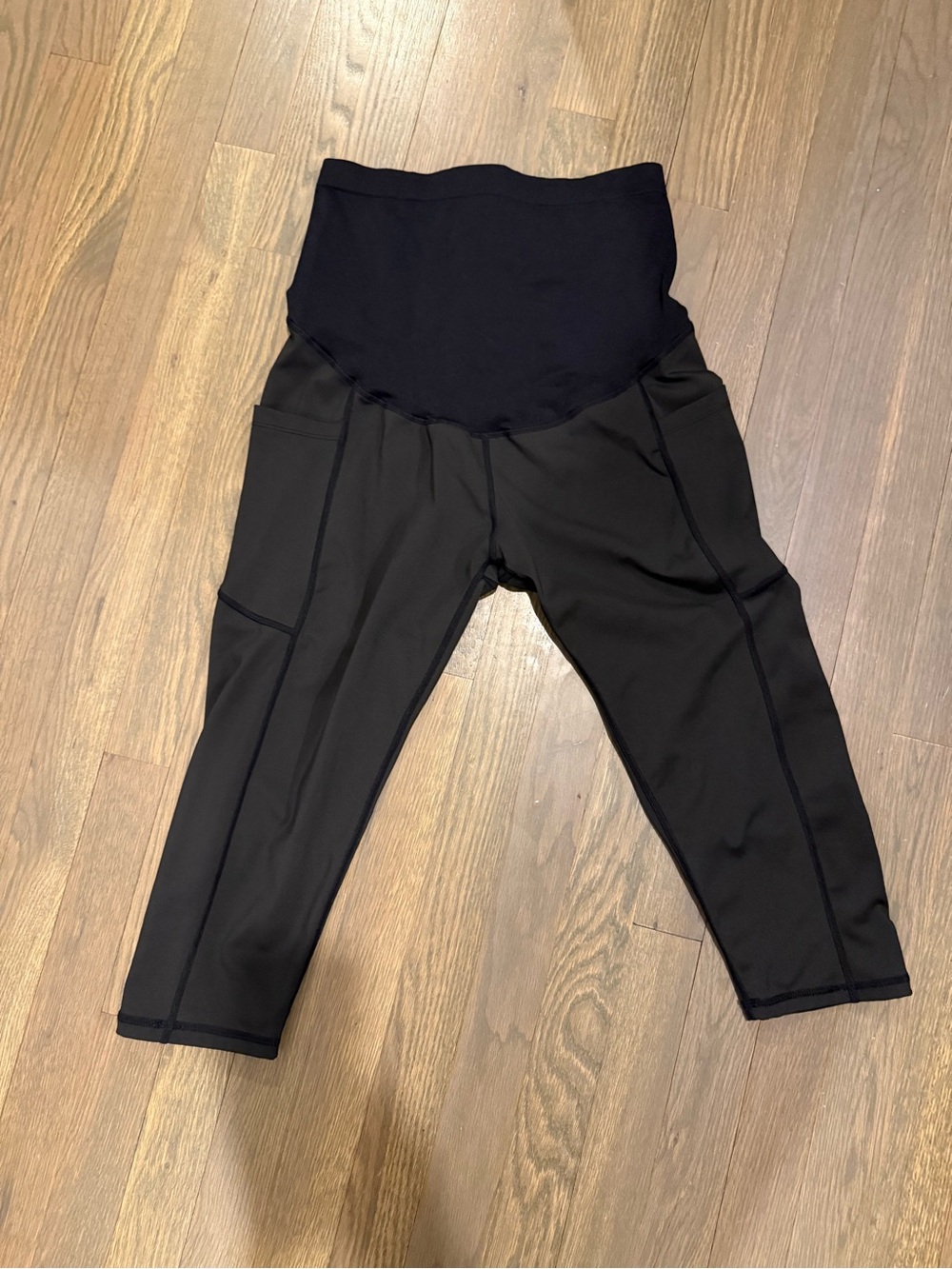 Sweet Luna Maternity Support‎ Leggings with Side Pockets - Black size Medium